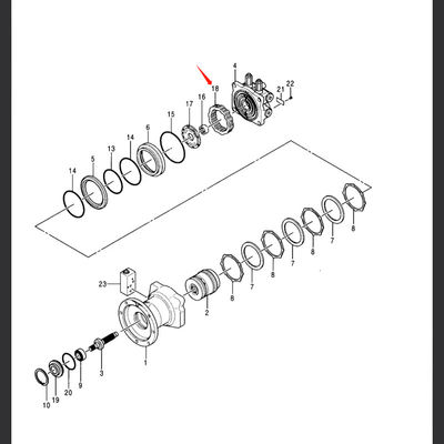 0668605 AP5S67 Ekskavator Hidrolik Parçalar Özel EX120-5 Slew Motor Bahçesi